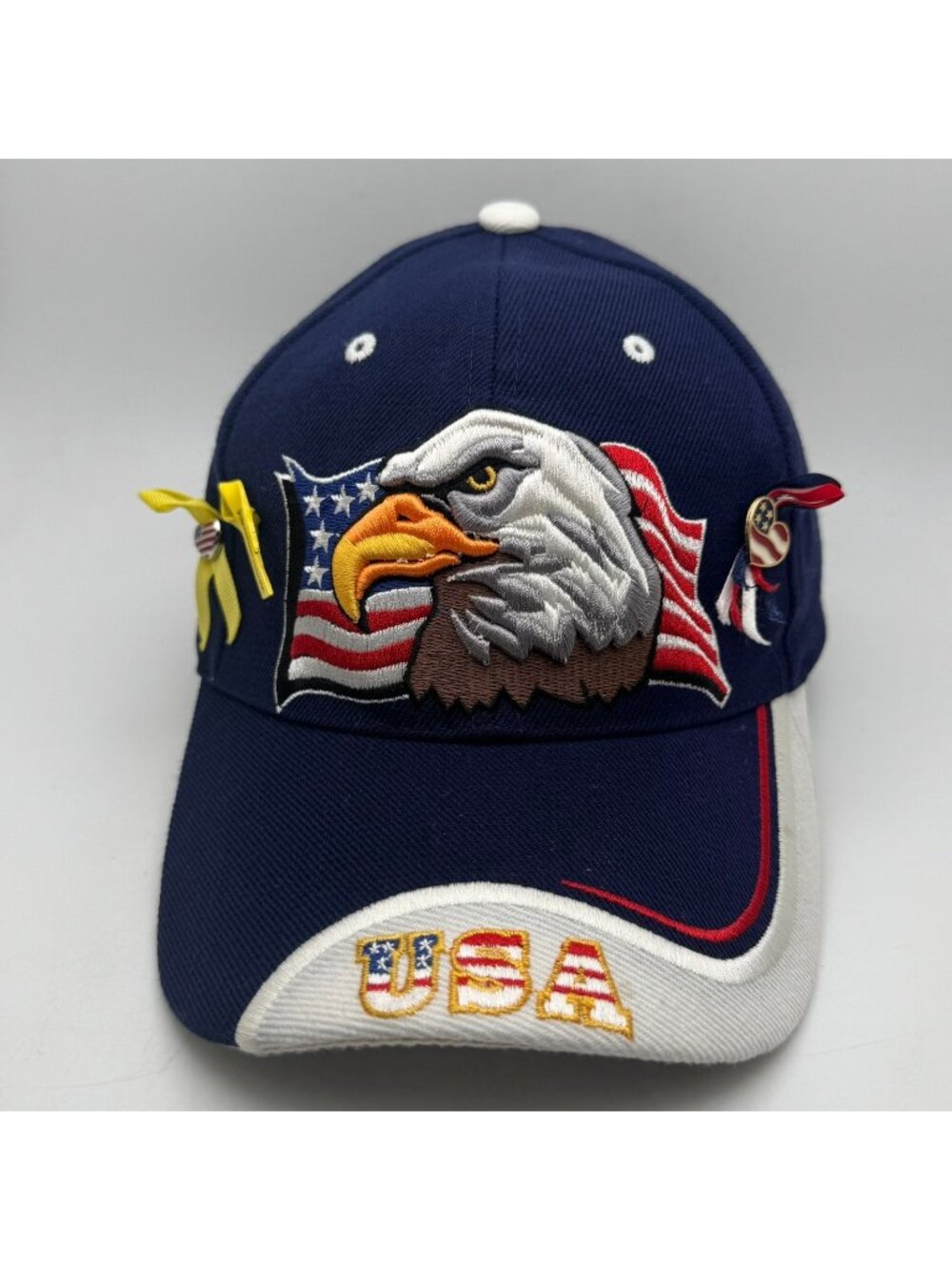 USA Patriotic Eagle Hat Cap Texas Headwear Navy American Flag Support Troops